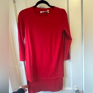 Susana Monaco Red Layered Dress -Size S